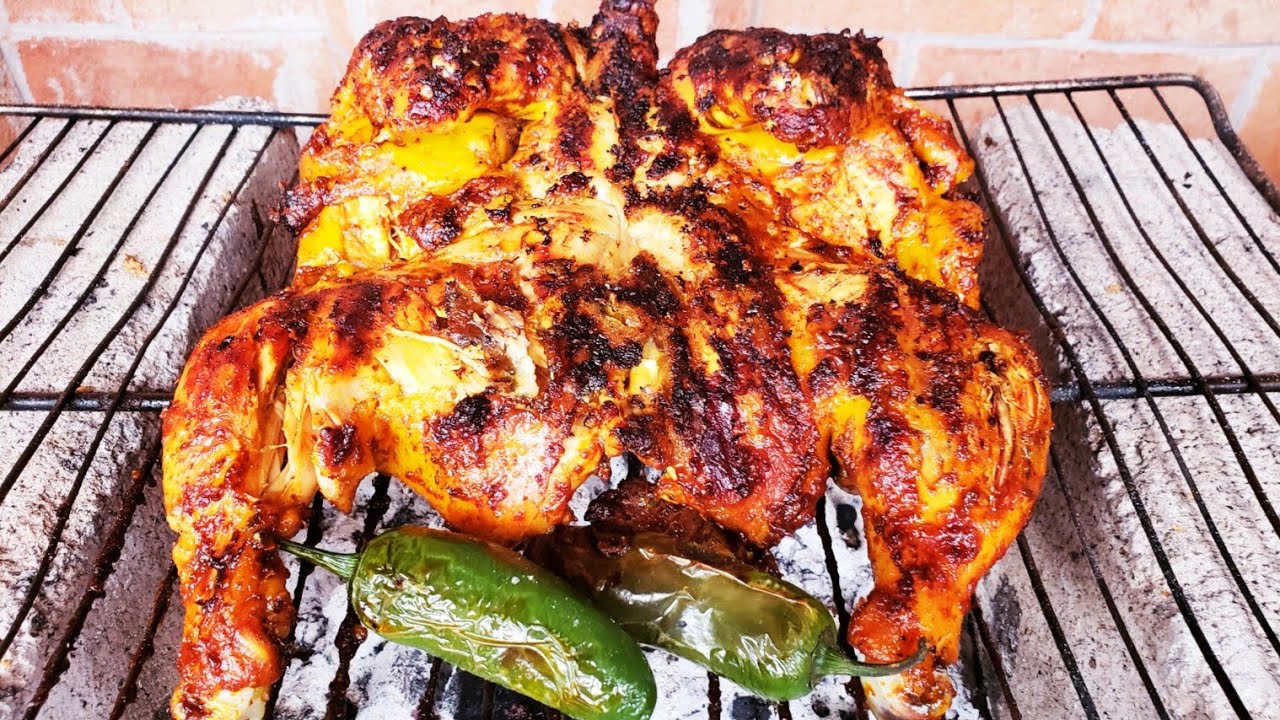 POLLO ADOBADO AL CARBÓN CON SABOR JAROCHO😋