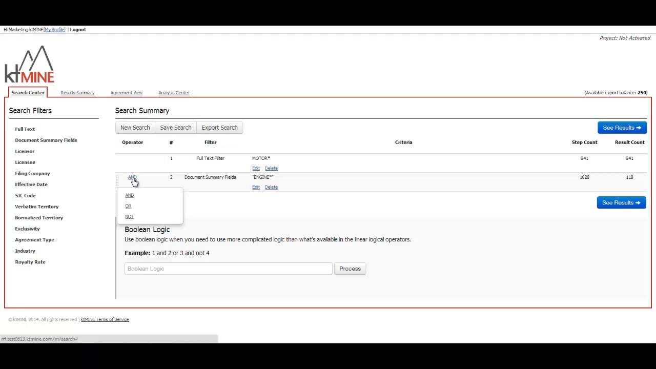 ktMINE Royalty Rate Finder - Search Center 2.0