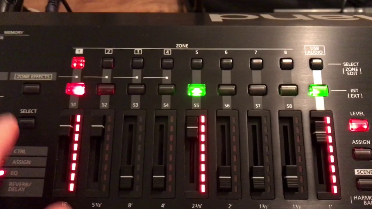 Roland RD-2000. How to transpose individual zones