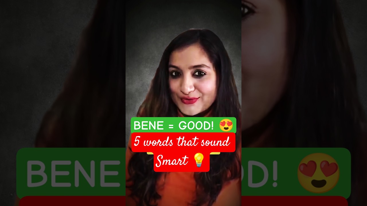 BENE = GOOD! 😍 | 5 Smart English Words You’ll Instantly Remember 💡
