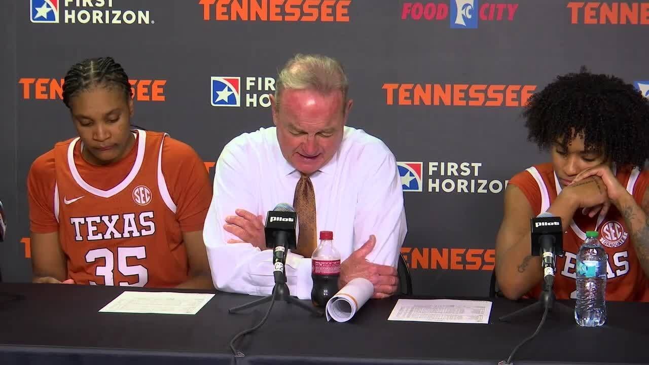 Texas head coach Vic Schaefer following win over Tennessee