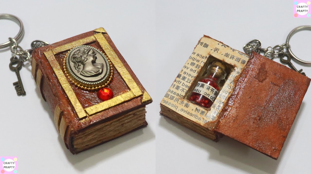 DIY: Mini Book for Bottle Charms/Miniature Spell Books Tutorial | DIY Mini Notebook /mini spell book