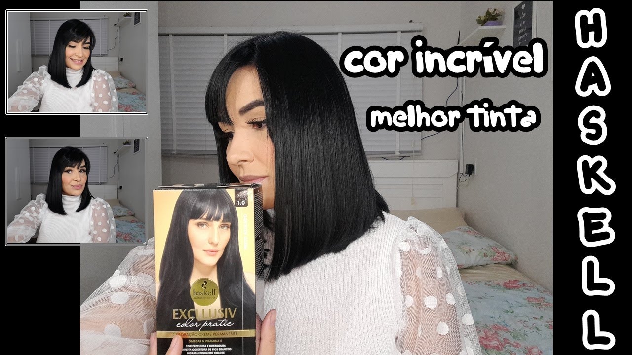 TINTURA HASKELL PRETO AZULADO 1.0\ como deixar o cabelo bem pretinho? melhor tinta preto azulado