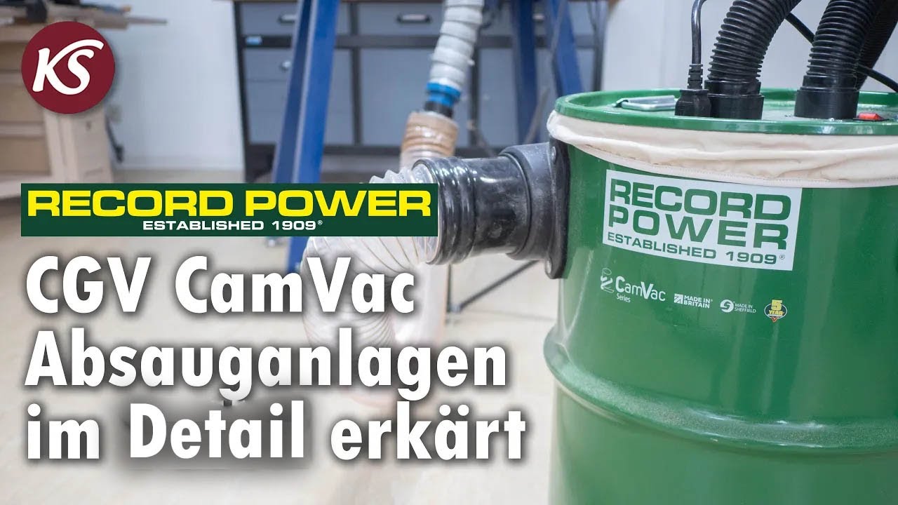 Record Power CGV Camvac Absauganlage - Universelle, kraftvolle und platzsparende Absauganlage