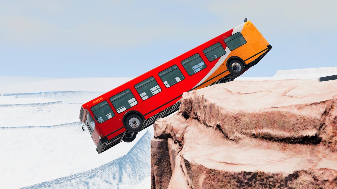 BeamNG drive | Cliff Drops Crashes #19  | BeamNG hub