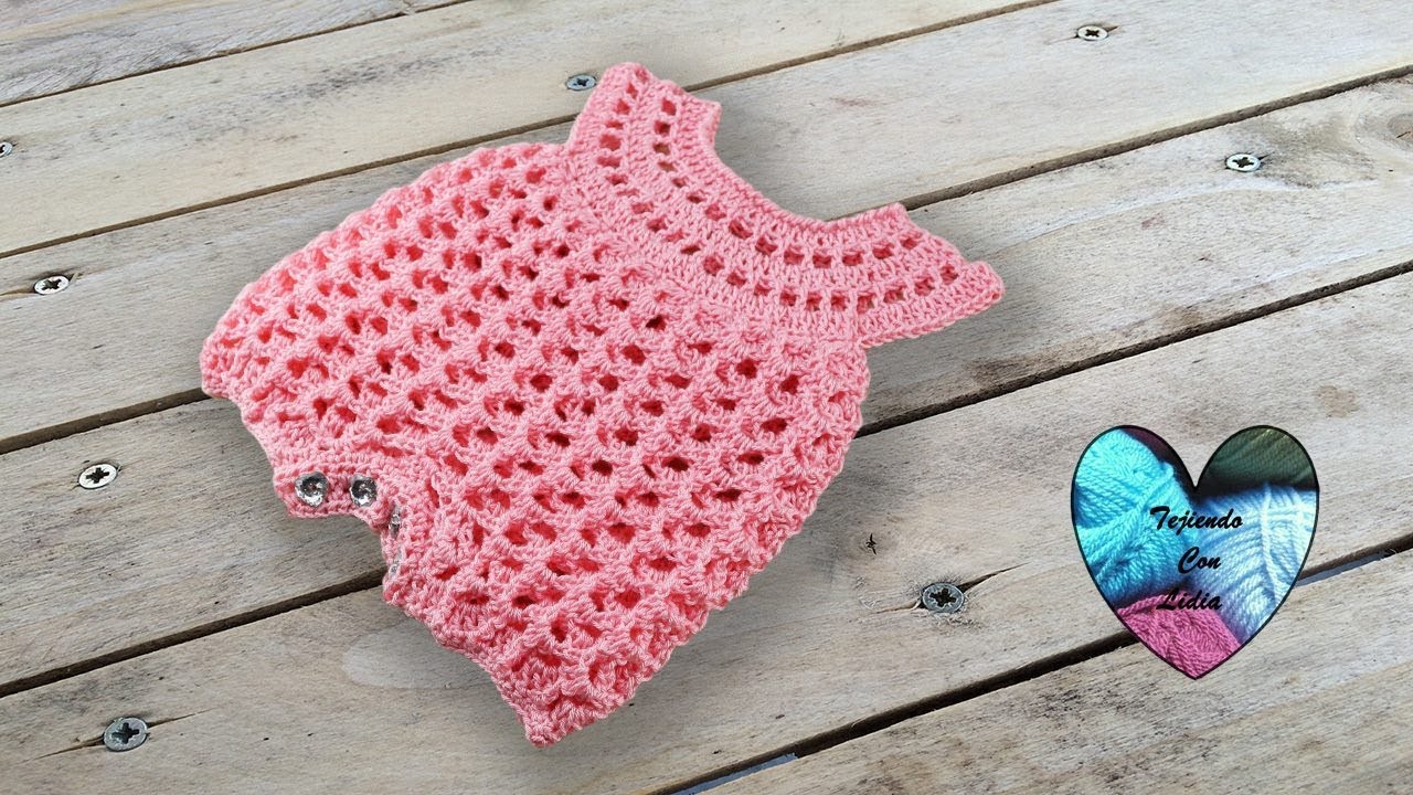 Enterizo body bebé tejido a crochet Teje con Lidia !