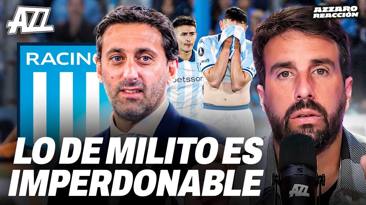 AZZARO REACCIÓN - RACING AFUERA DE LA COPA LIBERTADORES: LO DE MILITO ES IMPERDONABLE