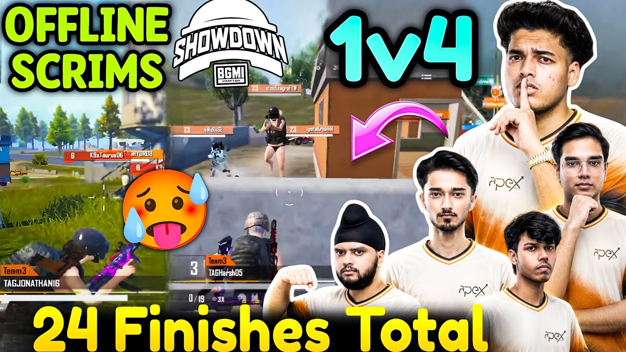 TAG BMSD Offline Scrims🚨🥵 Back To Back Squad Wipes🥶 1v4 Clutch🔥 24 Finishes Total😲
