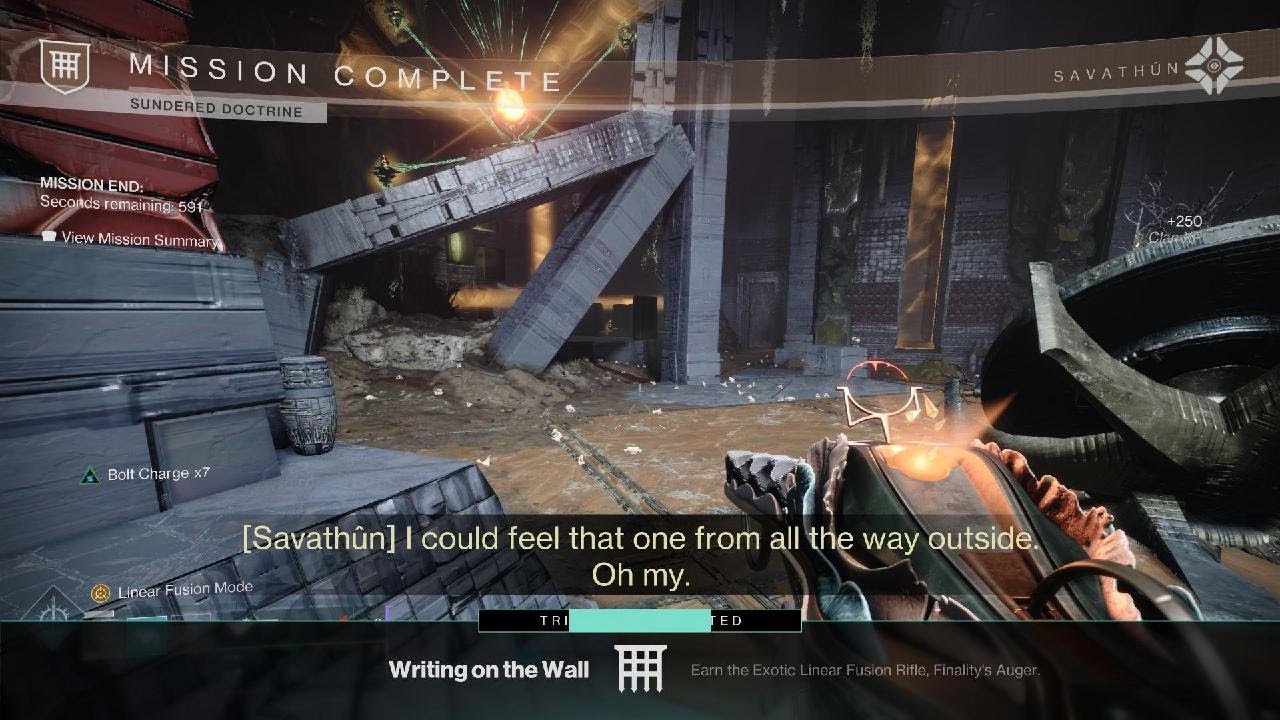 Destiny 2 finality's auger drop
