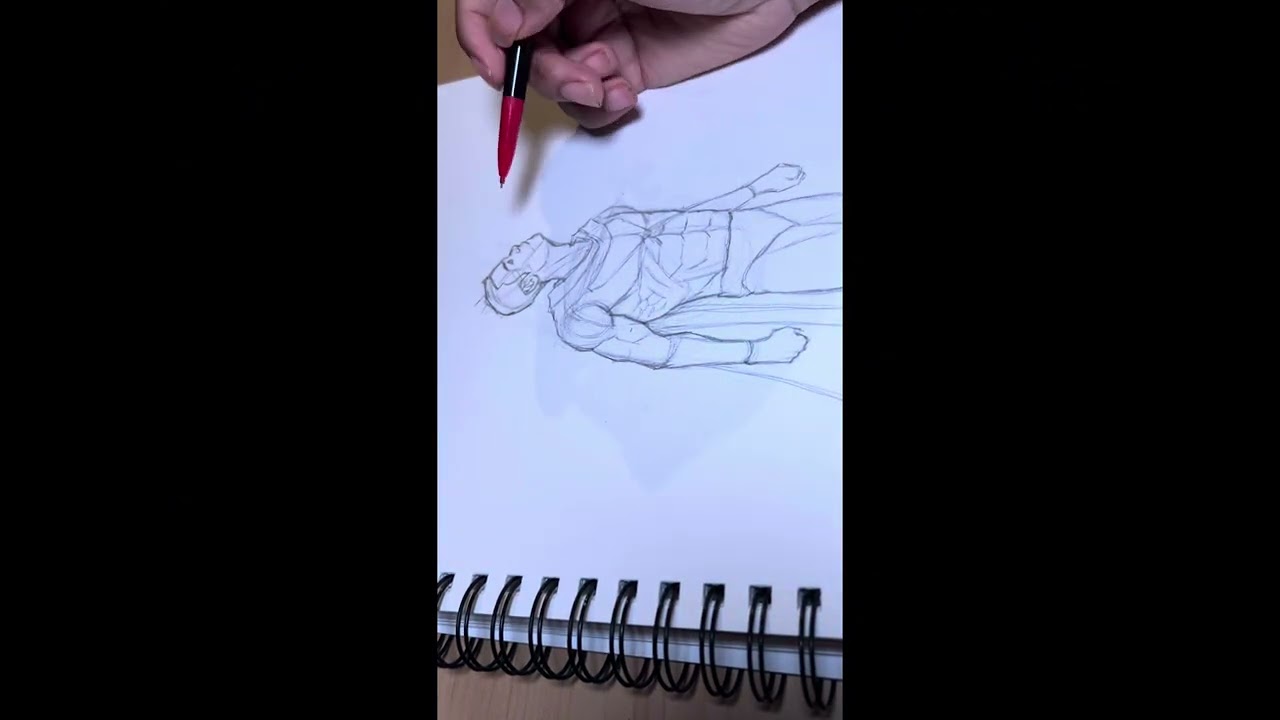 Learning to draw Superman and my second time editing a video ever. 