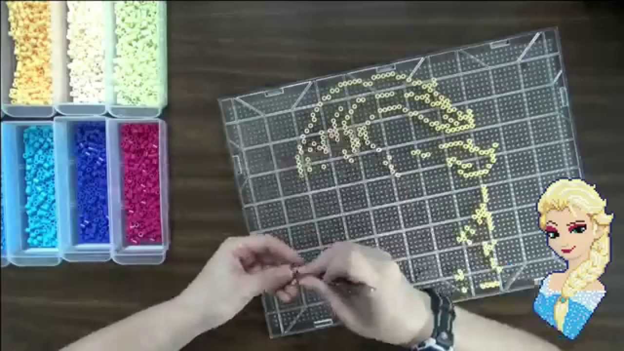 Speed Beading - Fuse Bead Elsa inspired by Disney's Frozen