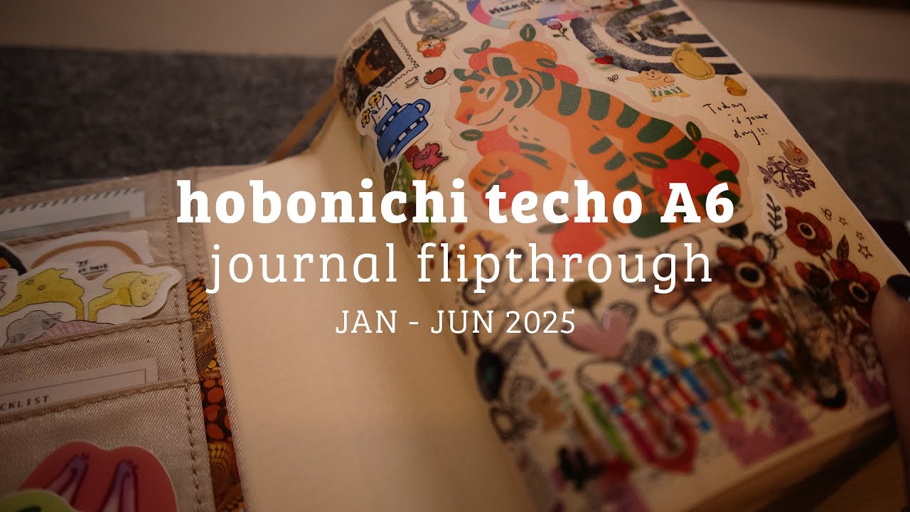 2025 mid-year journal flip through | A6 Hobonichi Techo
