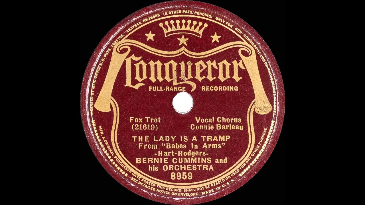 1937 Bernie Cummins - The Lady Is A Tramp (Connie Barleau, vocal)