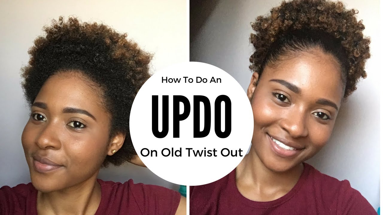 How To| UPDO ON OLD TWIST OUT! || NATURAL HAIRSTYLE | SHORT NATURAL HAIR