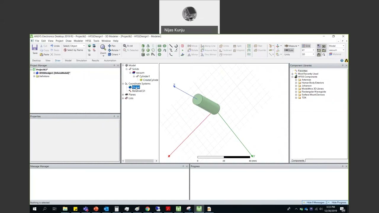 Easy way to Rotate Co-ordinate system in Ansys HFSS