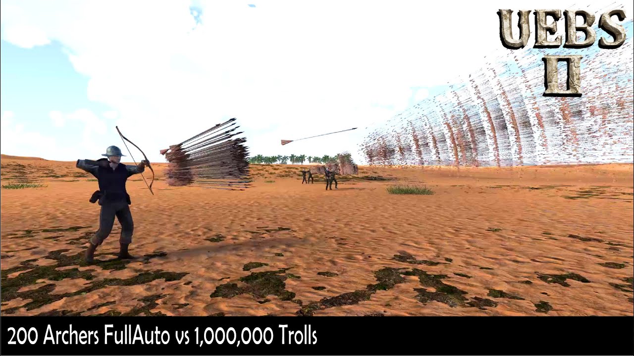 200 SUPER ARCHERS 6,000,000 RPM vs 1,000,000 GIANT TROLLS | Ultimate Epic Battle Simulator 2 | UEBS2