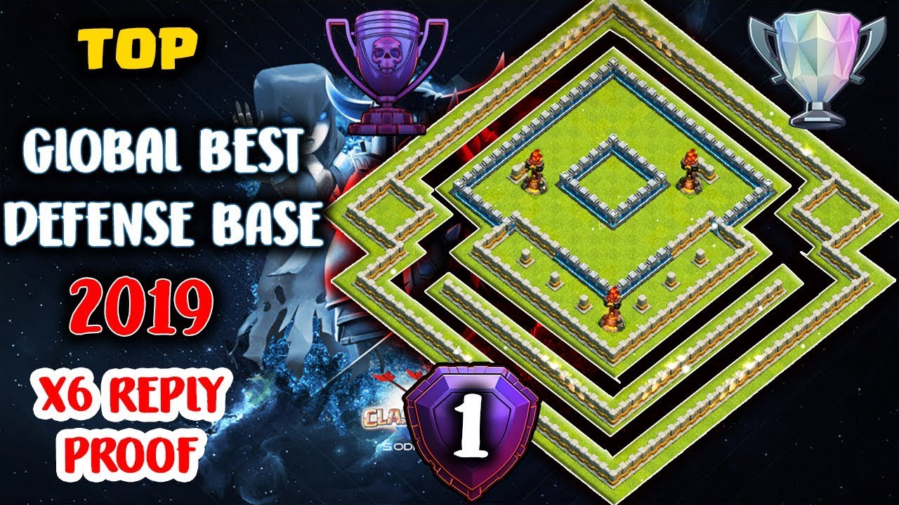 TOP GLOBAL BEST DEFENSE BASE 2019 | TH12 BEST LEGEND LEAGUE  DEFENSE BASE / ANTI 1 STAR ANTI 2 STAR