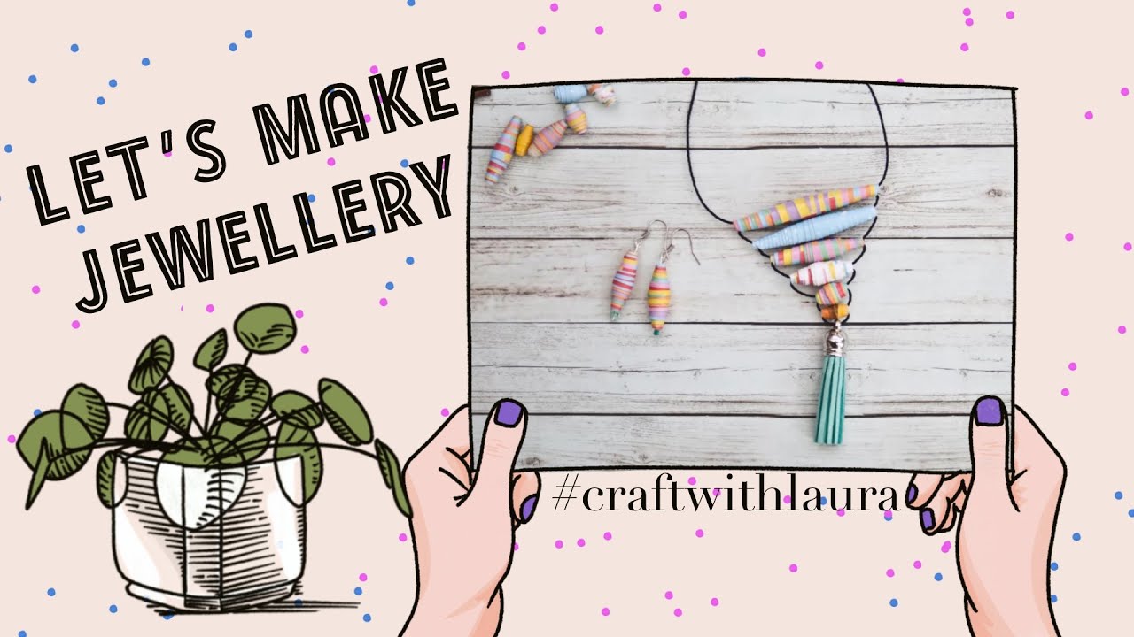 How to make PAPER BEADS - Necklace Tutorial