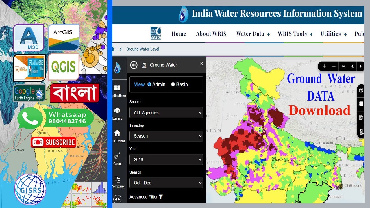 Open Source Groundwater Data  For QGIS/ArcGIS Project || Groundwater Data  from  India-WRIS
