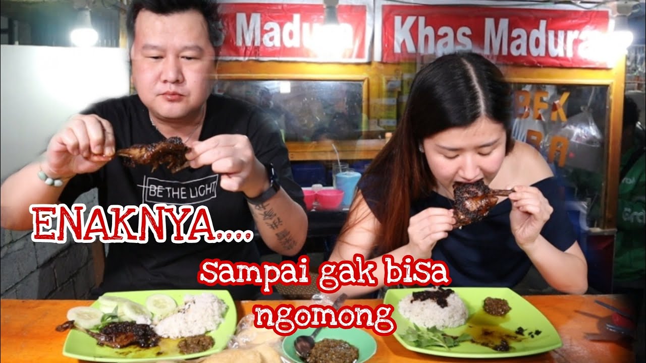 BEBEK HITAM MADURA INI MEMANG TERKENAL PALING ENAK DI KOTA KU,, ANAKKU AMPE BARBAR MAKANNYA,,TEKOR !