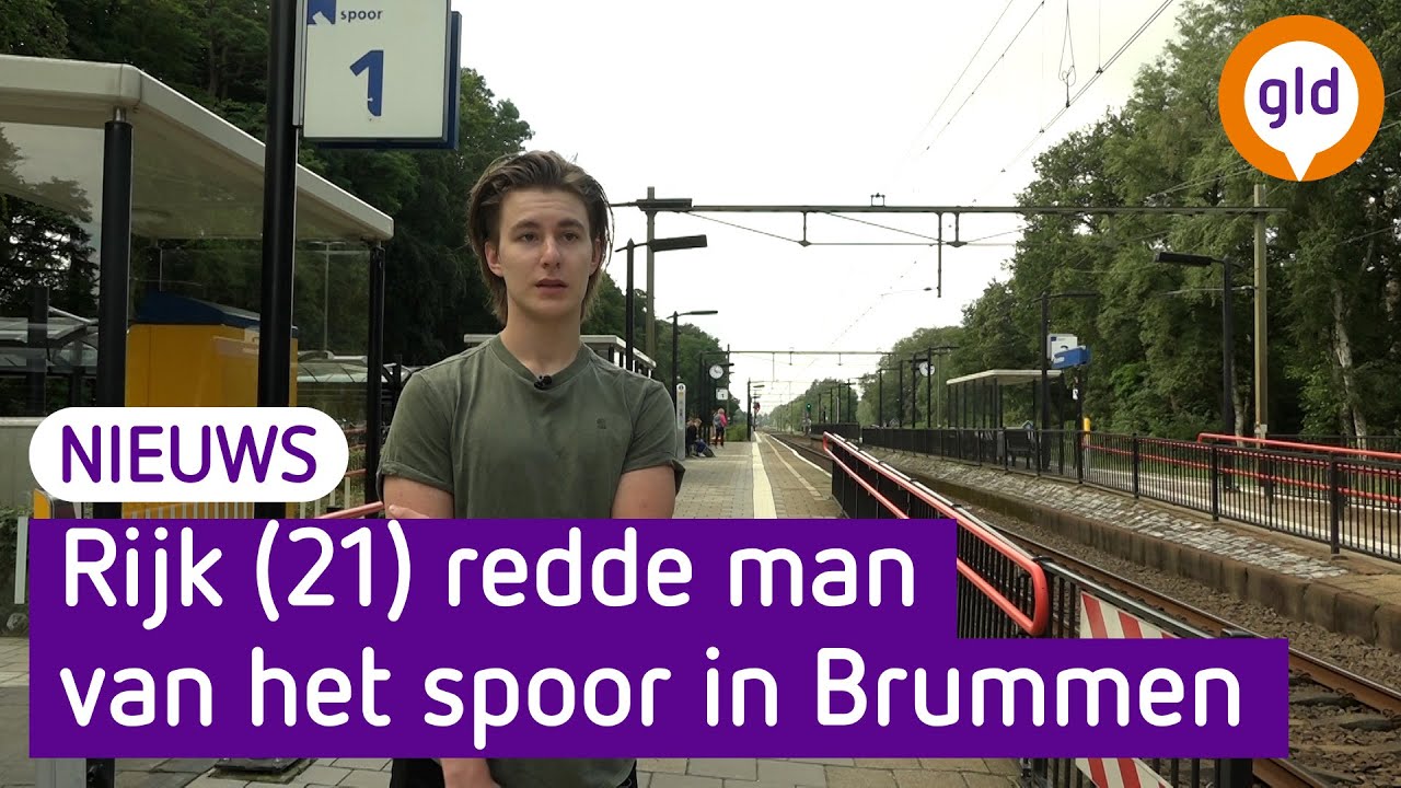 Rijk (21) redt man van het spoor in Brummen