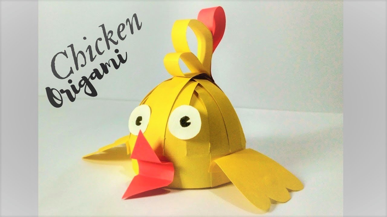 Paper Crafts Ideas You Will Love, Chicken Origami, Easy Paper Chicken, Paper Chicken Crafts Ideas
