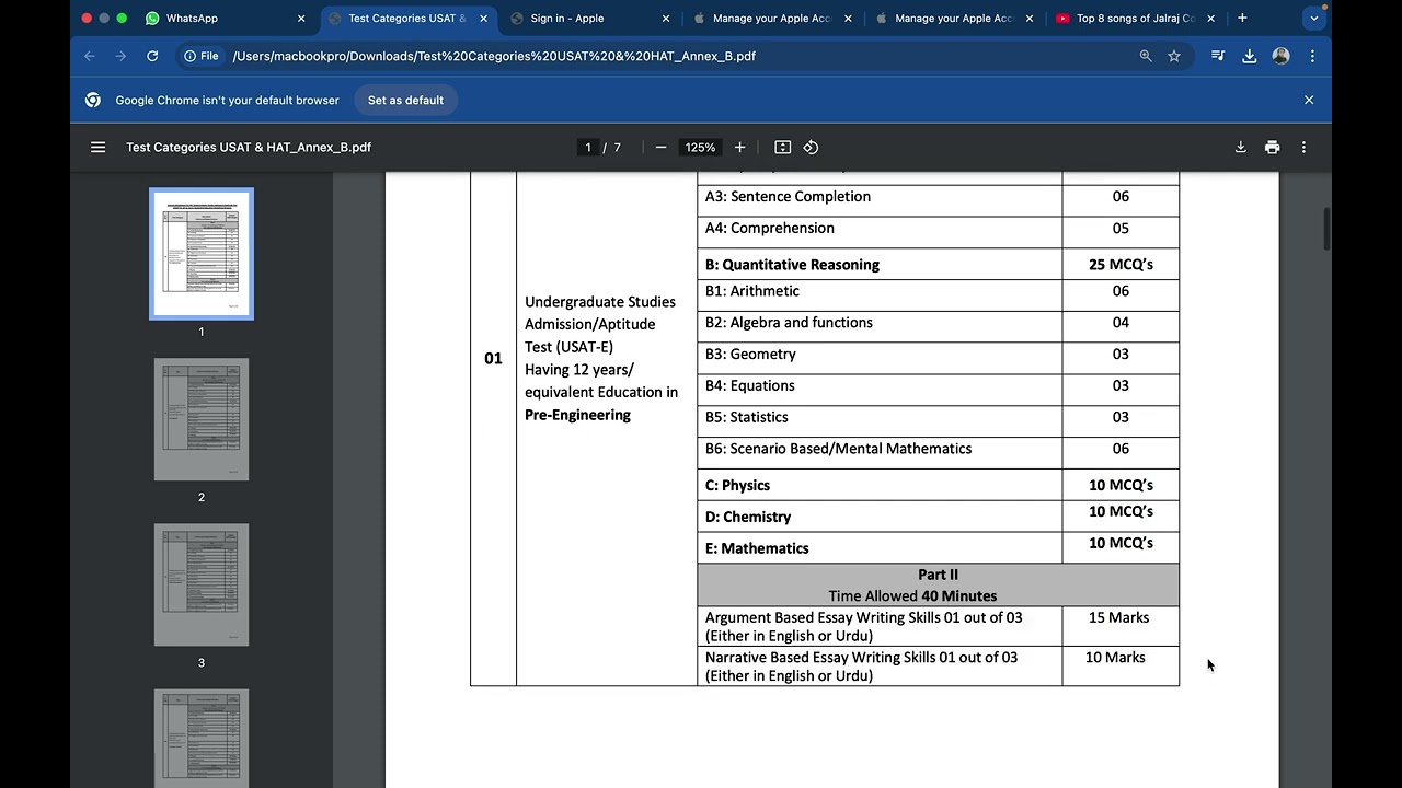 USAT Syllabus Overview. | HAT Exam Preparation | USAT and HAT Curriculum Differences