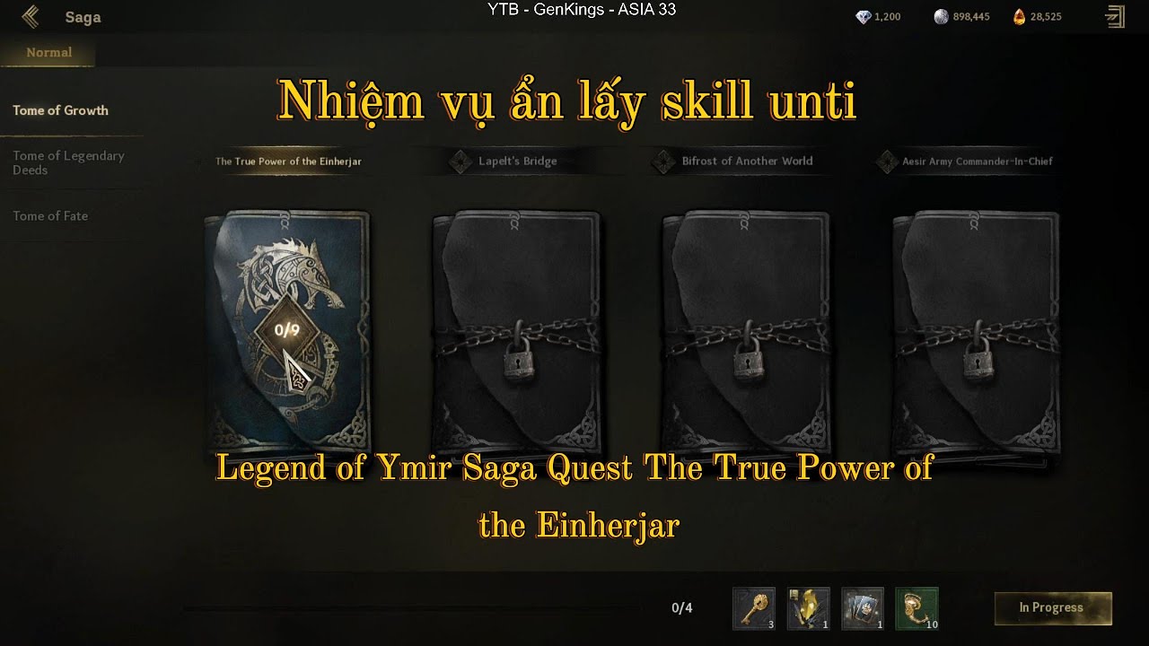 Nhiệm vụ ẩn lấy skill ultimate  - Legend of Ymir Saga Quest The True Power of the Einherjar