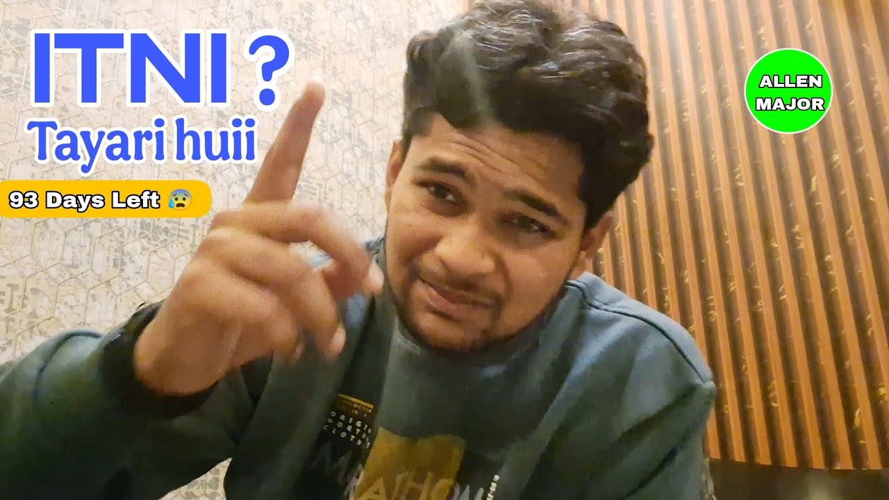 NEET Dropper Diaries | 92 Days Left – Reality of My Allen Major Preparation