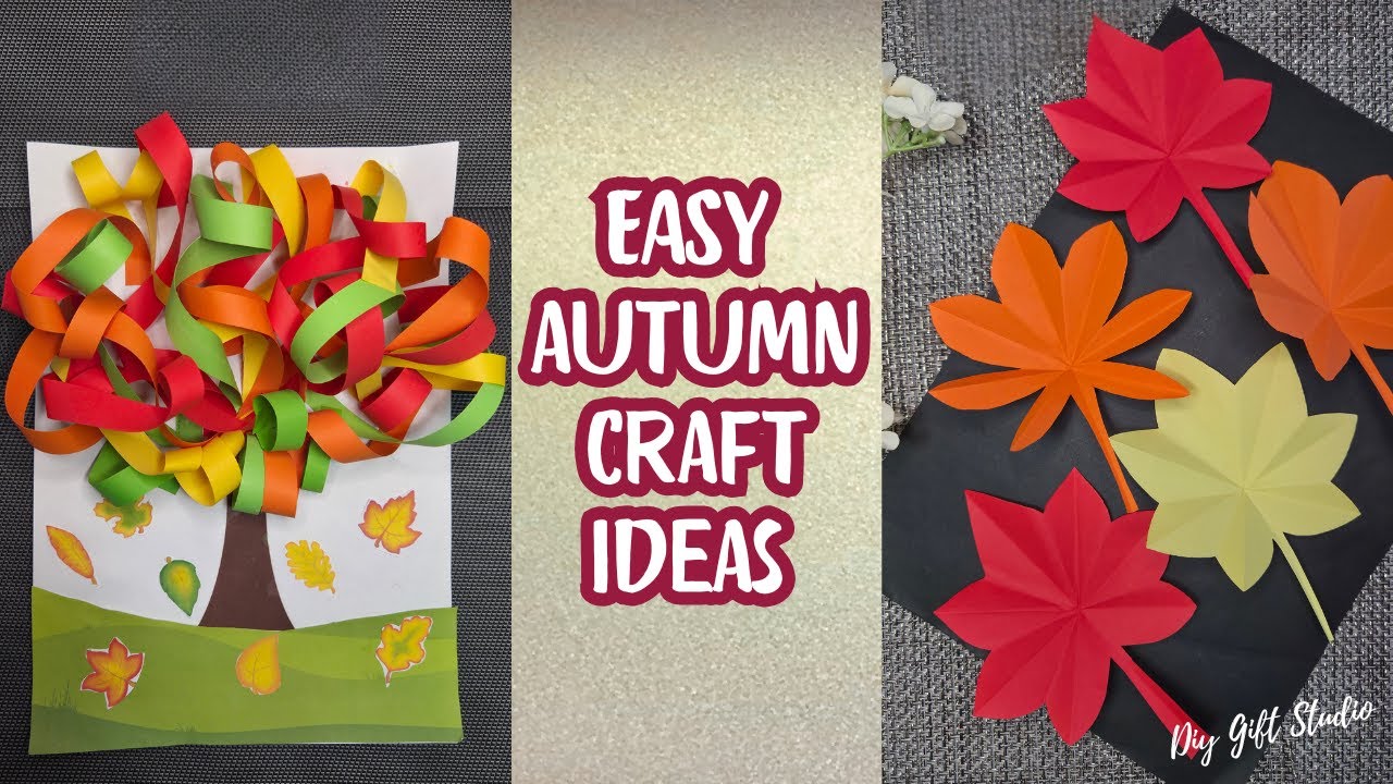 How to Make Autumn Tree & Paper Leaves | Fun DIY Fall Crafts