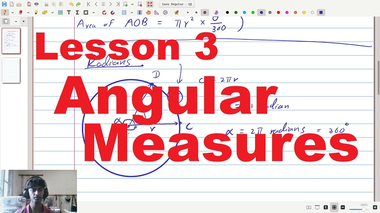 Angular Measures : Lesson 3 (Grade 12 English medium)