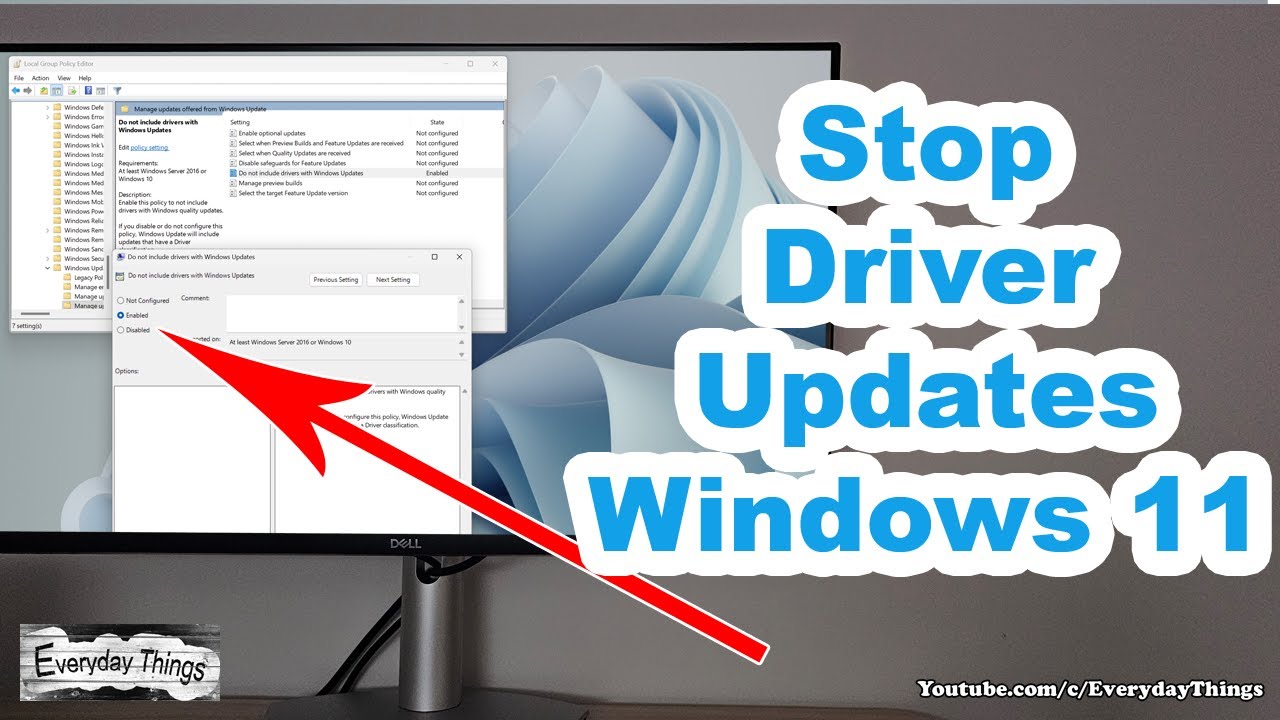 How to Stop Windows from Automatically Updating Drivers (GPU & All)