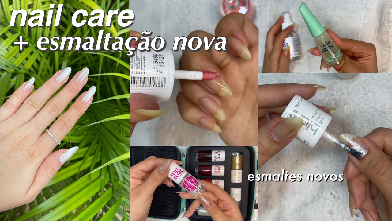 NAIL CARE MAIS ESMALTAÇÃO NOVA| Rotina de cuidados das unhas💅🏻🤍