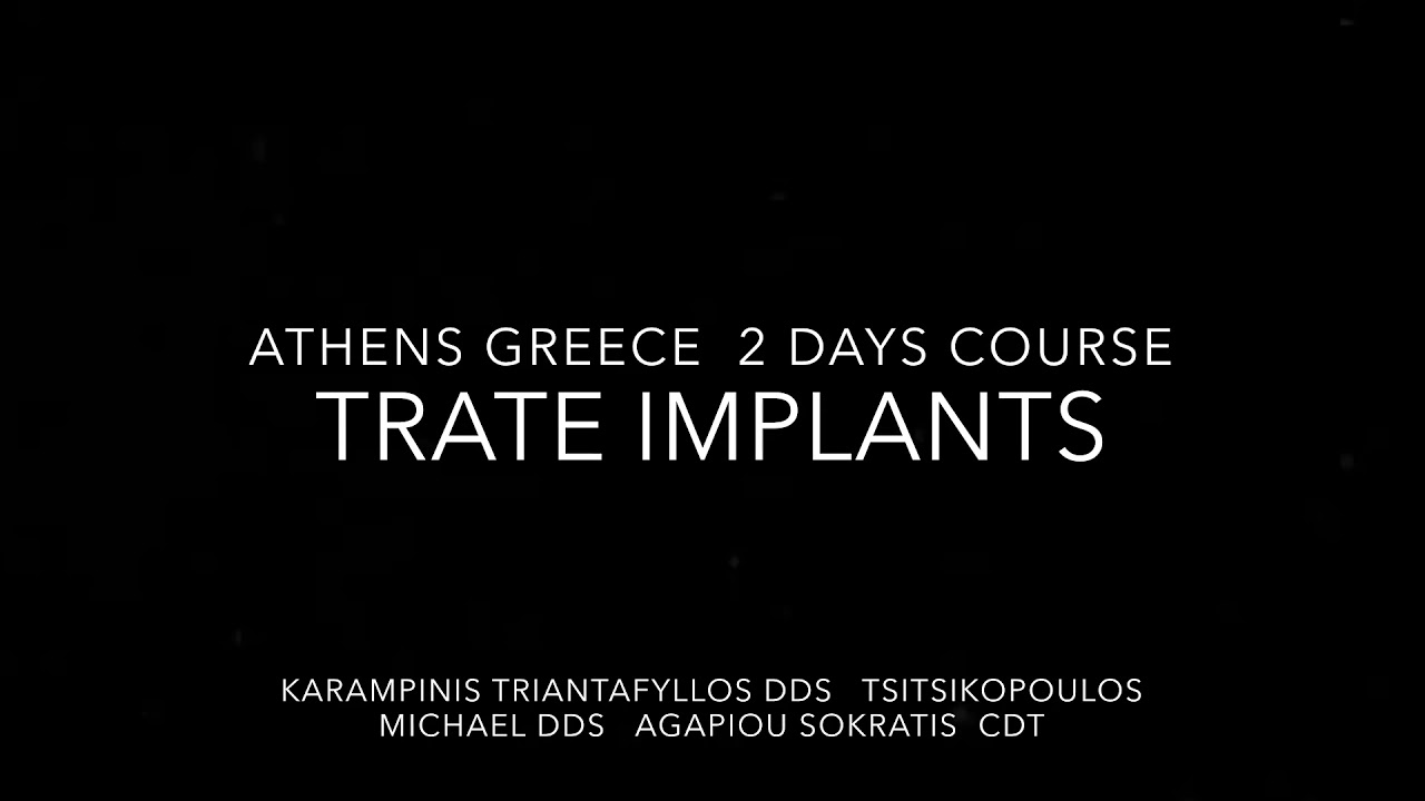 TRATE Implants Course - Athens Greece (October 2020)