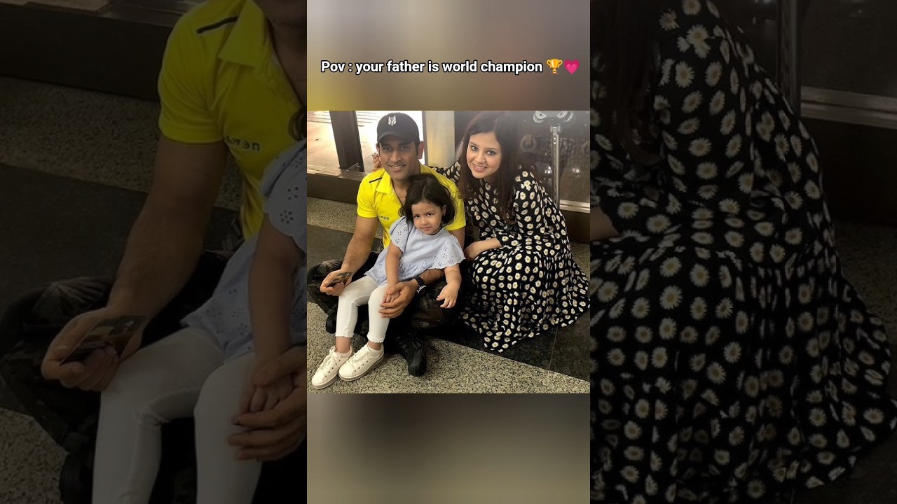MS dhoni with his cute wife and cutest daughter ✨💗#shorts #msdhoni #dhoni #indianbatsman #youtube