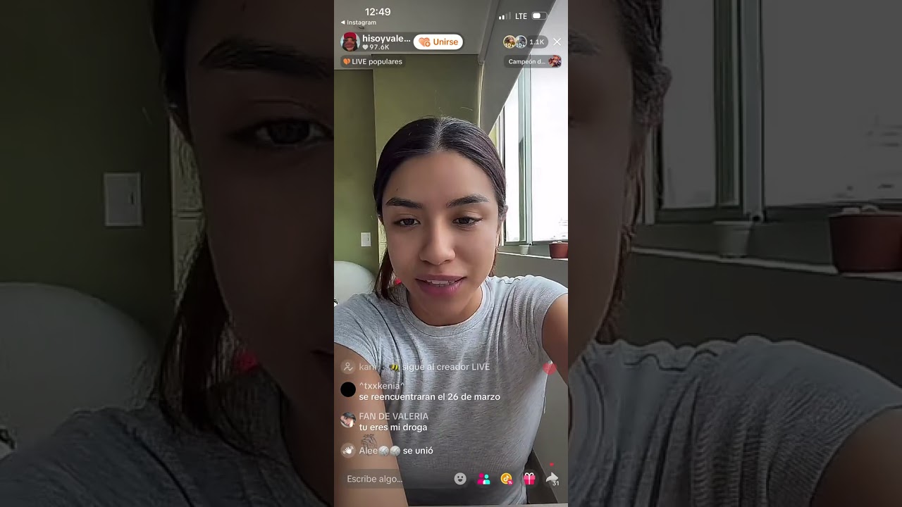Valeria en live 31 enero 