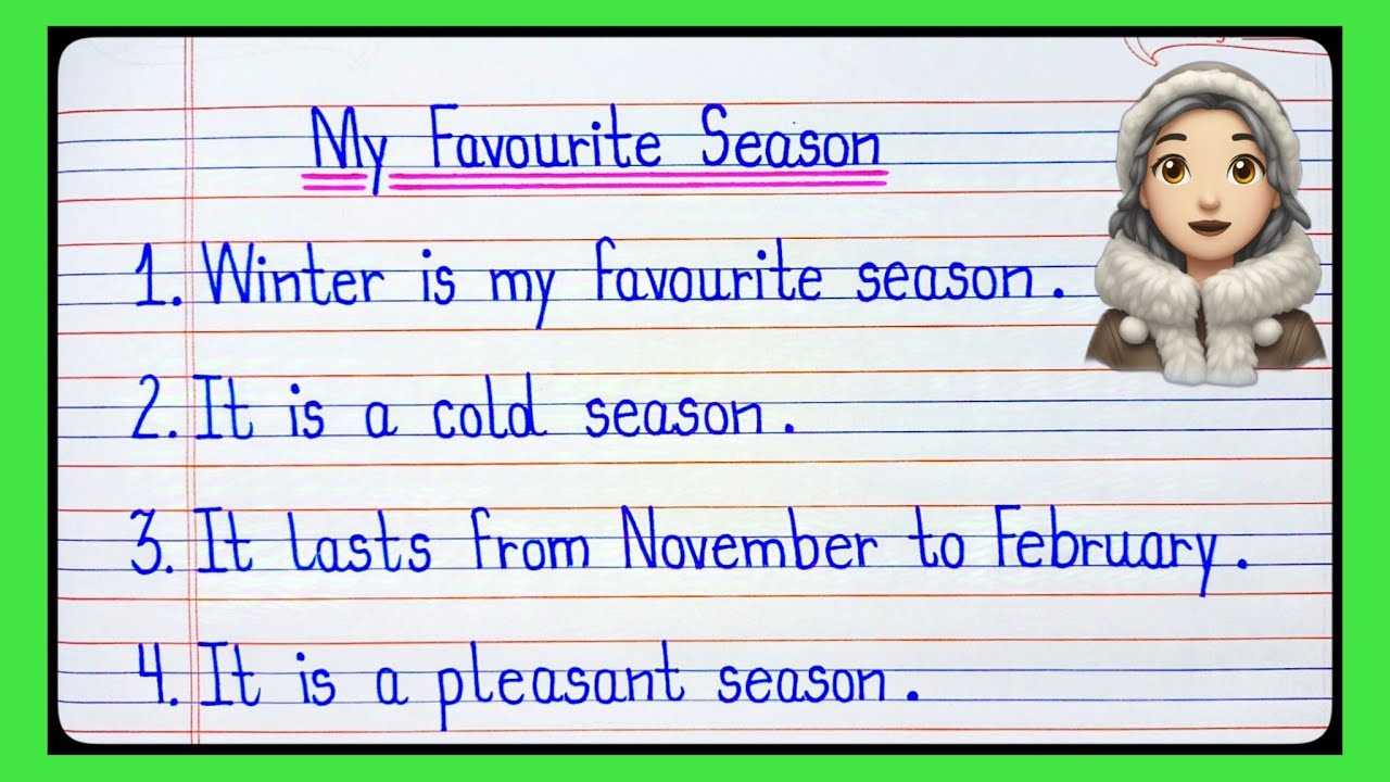 10 Lines Essay On My Favourite Season | My Favourite Season Essay In English 10 Lines |