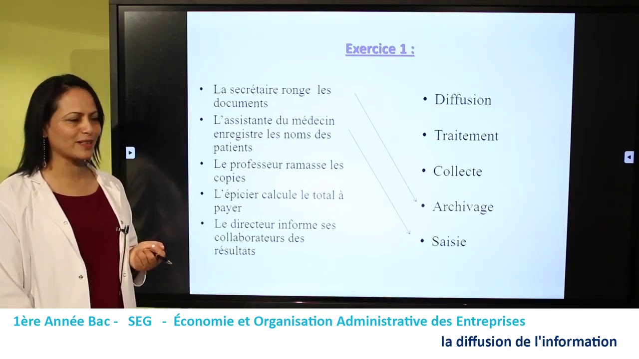 Exercices :  L'information dans l'entreprise (1)