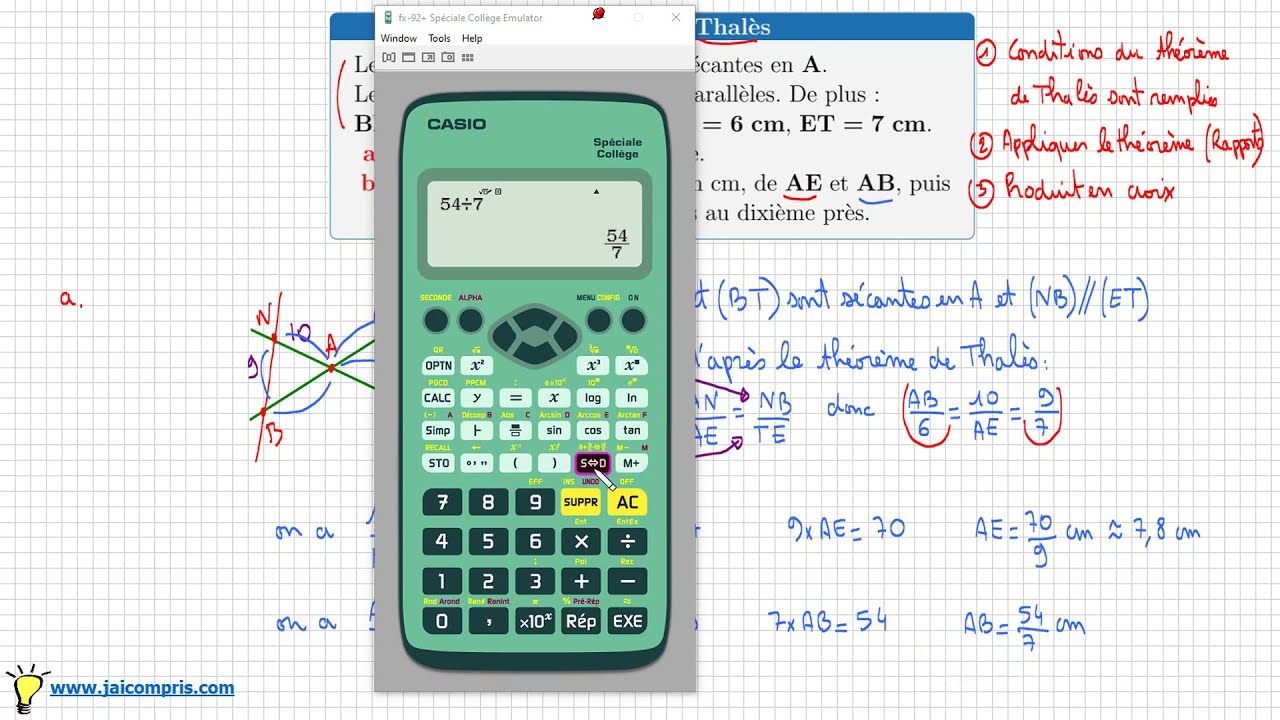 Utiliser le théorème de Thalès pour calculer des longueurs • configuration papillon • troisième