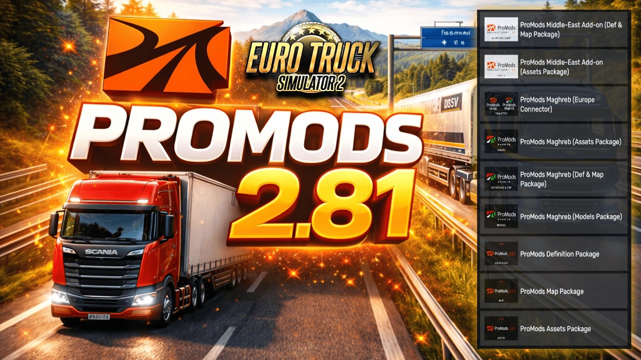 How to Download & Install ProMods 2.81 | Middle East Addon |Full Guide Step By Step |New Update 1.58