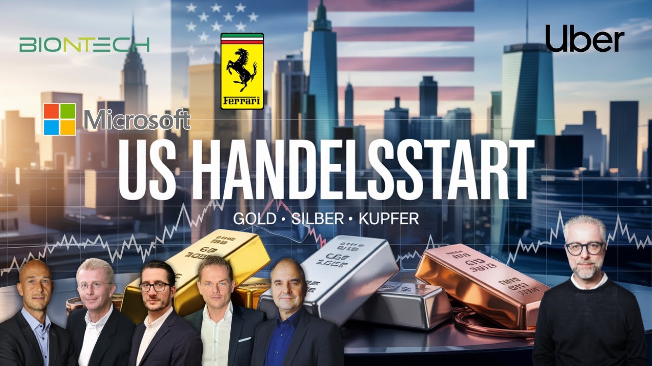 US-Start: Gold & Silber mit Experte Storck &ndash; MSFT, Biontech, Teledyne, Abbvie, Ferrari, UBER,  SAP