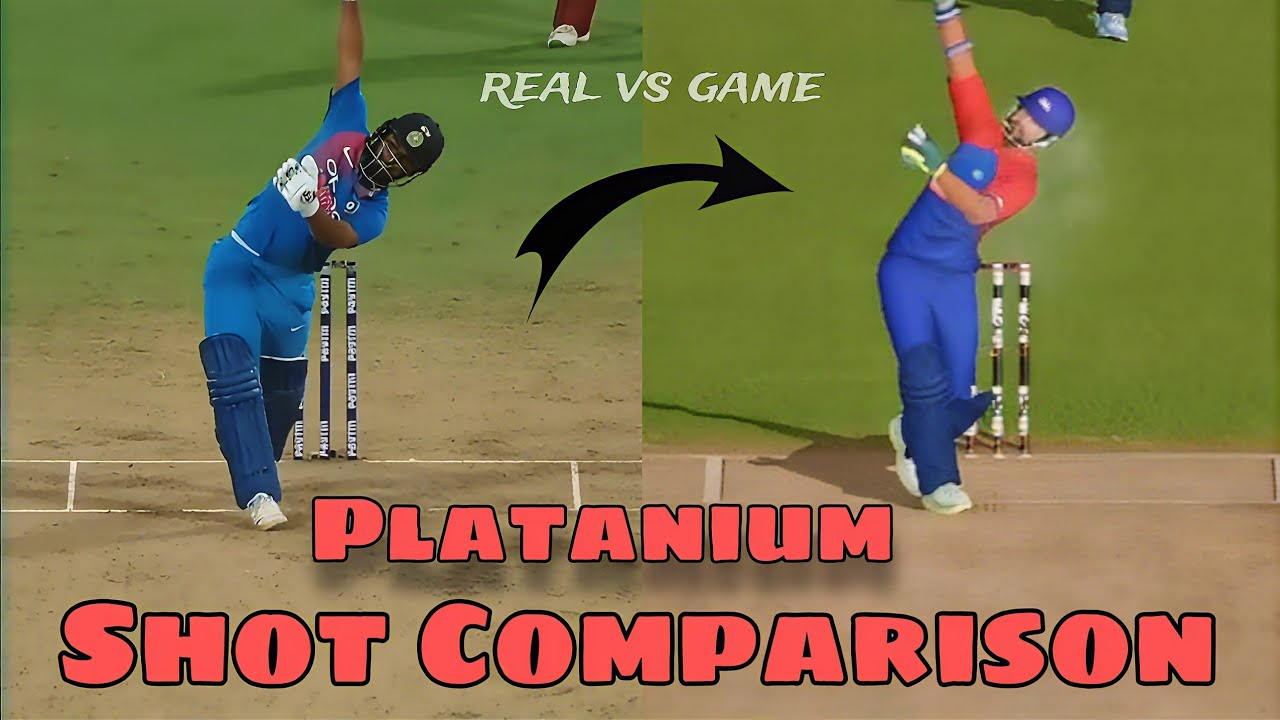 RC24 10+ platinum shots comparison | real vs game || PART 1 || with a shot number | @RealCricket | 
