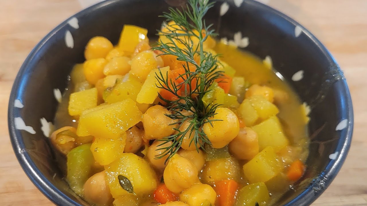 Curry Garbanzo Beans Vegan Food