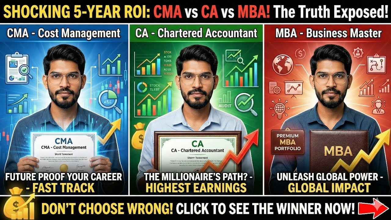 “CMA vs CA vs MBA: Best ROI in Just 5 Years (Honest Breakdown)”