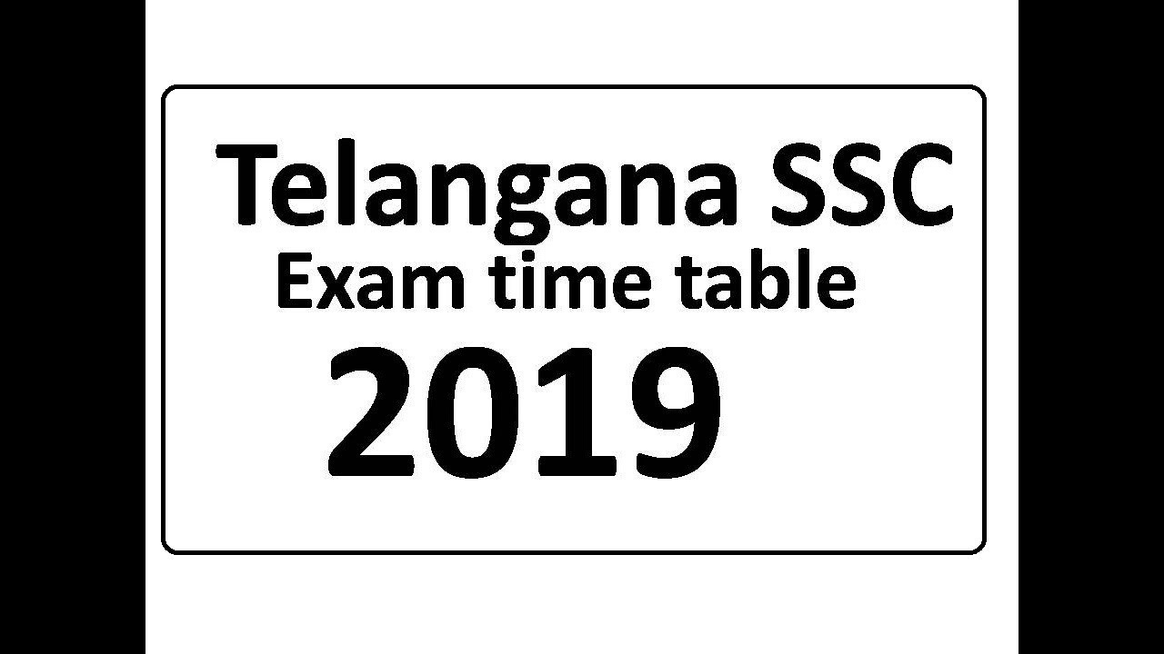 TS SSC Exam time table 2019 | Telangana SSC Exam time table 2019