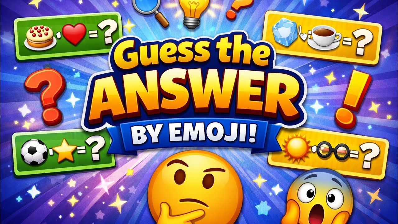 Guess the Word by Emoji 🤔🔥 | Emoji Puzzle Game | Brain Test Quiz