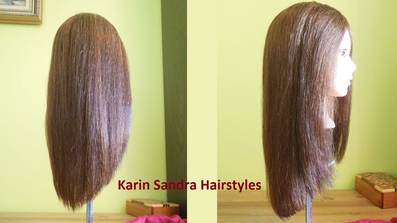 Long V haircut without layers | Long V shaped haircut  | Long haircut in V without graduation
