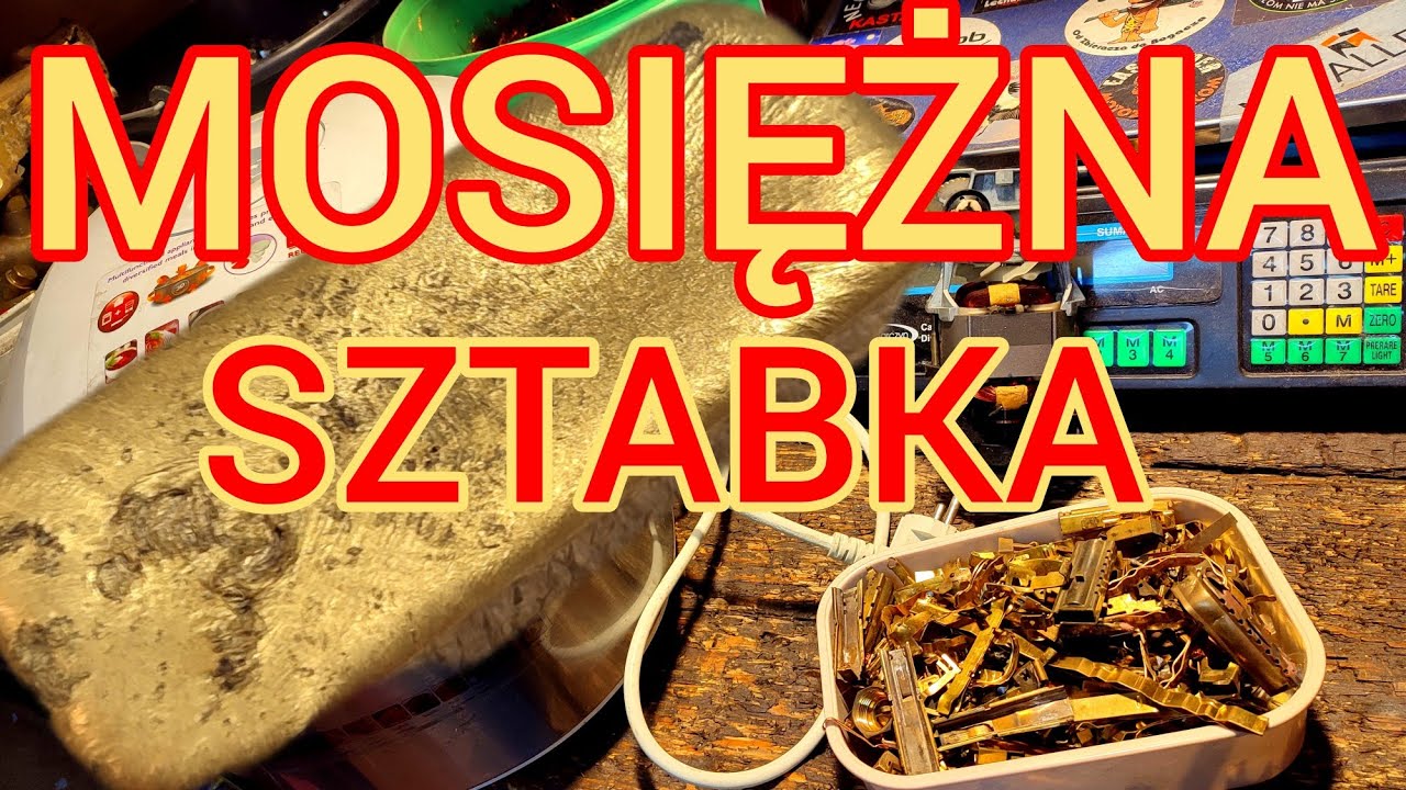 Wytapianie mosiężnej sztabki i miedz z sowy