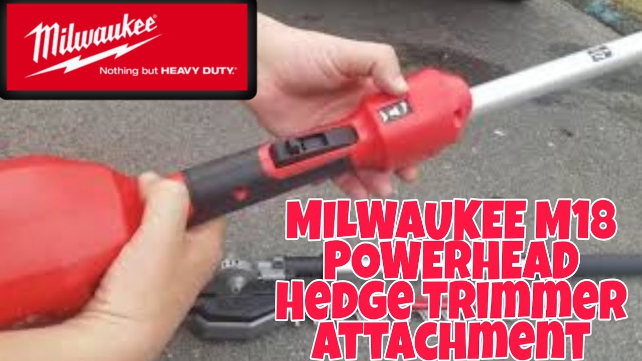 Milwaukee M18 FUEL QUIK-LOK POWER HEAD String Trimmer Kit W/ Hedge Trimmer Attachment