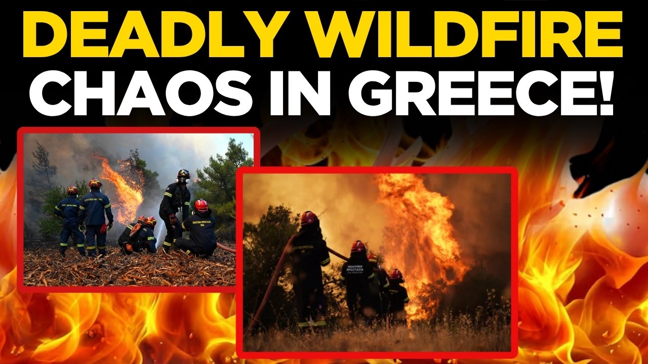 GREECE WILDFIRE LIVE | Deadly Helicopter Crash, Firefighters Battle Blazes West Of Athens